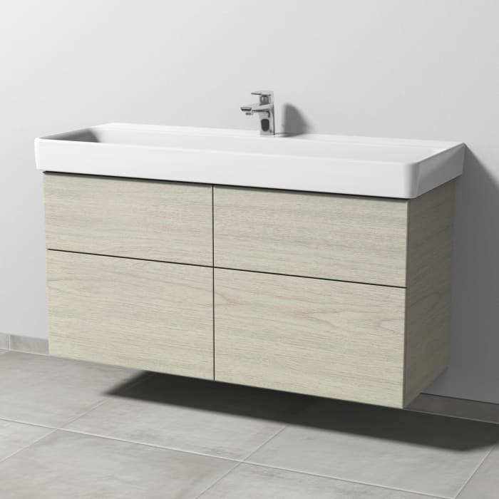 Sanipa 3way Waschtischunterbau für Keramik-Waschtisch Pro S 120 cm, 4 Auszüge mit Push to open