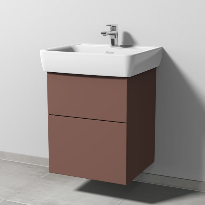 Sanipa 3way Waschtischunterbau für Keramik-Waschtisch Pro A 55 cm, 2 Auszüge mit Push to open