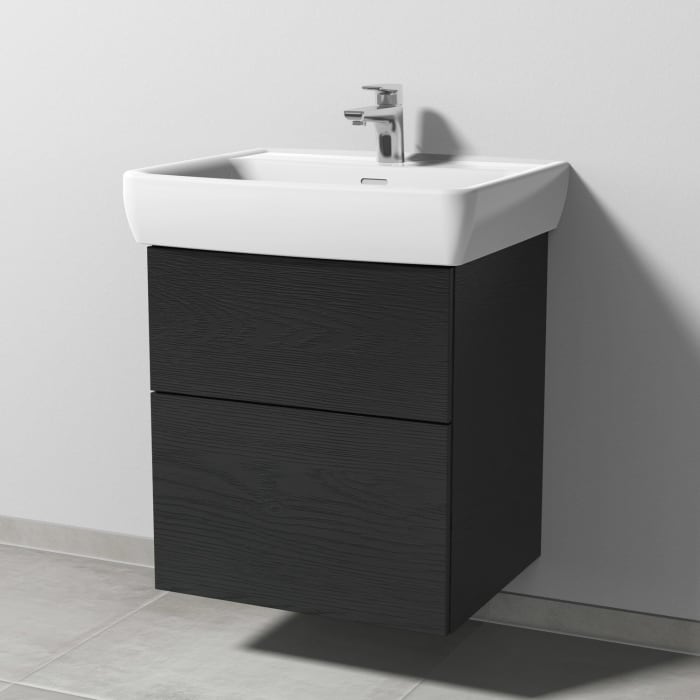 Sanipa 3way Waschtischunterbau für Keramik-Waschtisch Pro A 60 cm, 2 Auszüge mit Push to open