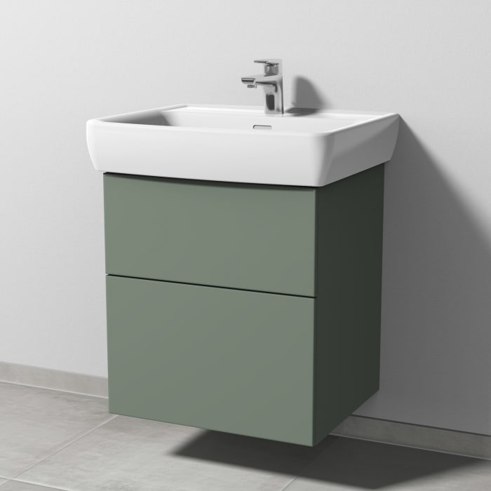 Sanipa 3way Waschtischunterbau für Keramik-Waschtisch Pro A 60 cm, 2 Auszüge mit Push to open