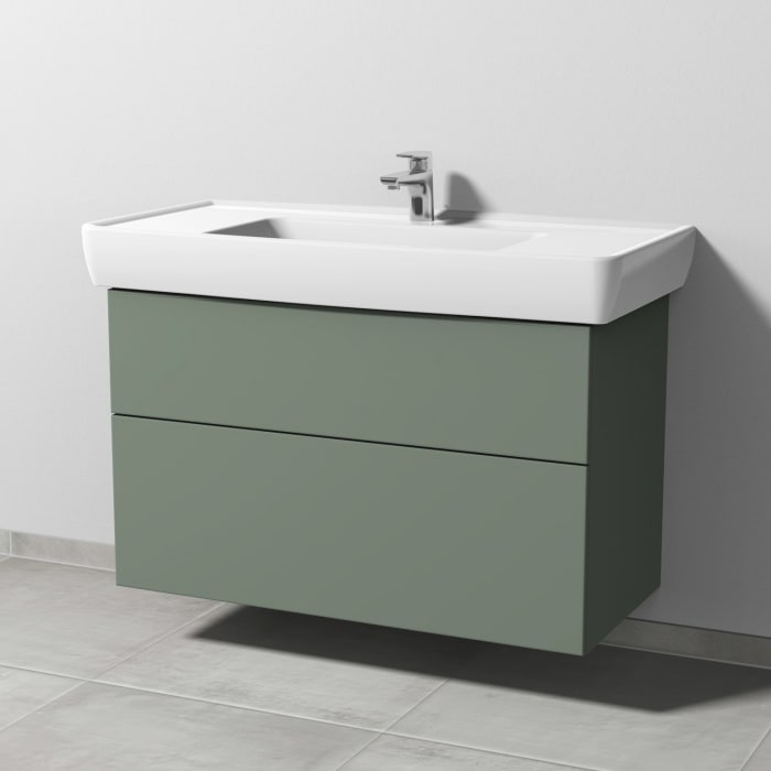 Sanipa 3way Waschtischunterbau für Keramik-Waschtisch Pro A 105 cm, 2 Auszüge mit Push to open