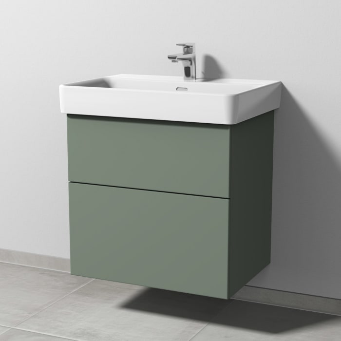 Sanipa 3way Waschtischunterbau für Keramik-Waschtisch Pro S 65 cm, 2 Auszüge mit Push to open