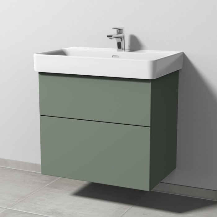 Sanipa 3way Waschtischunterbau für Keramik-Waschtisch Pro S 70 cm, 2 Auszüge mit Push to open