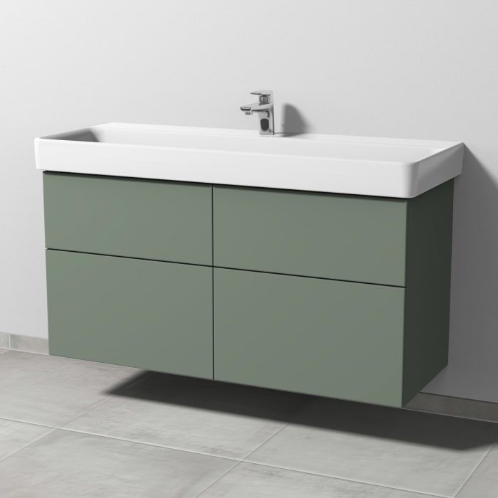 Sanipa 3way Waschtischunterbau für Keramik-Waschtisch Pro S 120 cm, 4 Auszüge mit Push to open