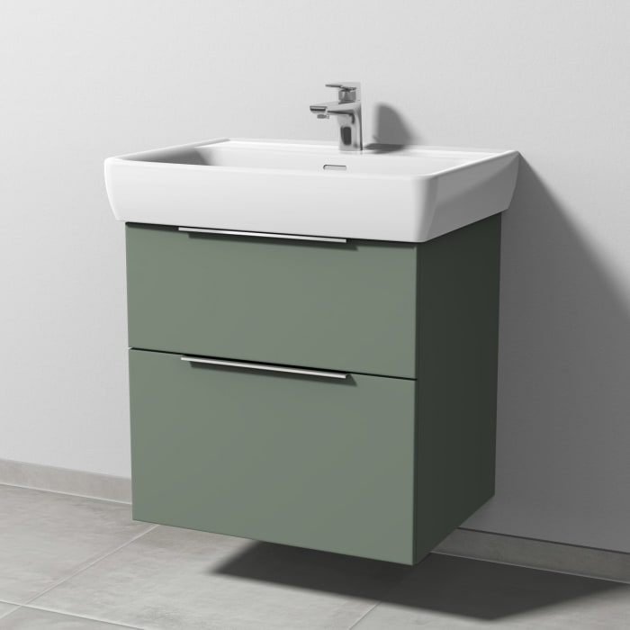 Sanipa 3way Waschtischunterbau für Keramik-Waschtisch Pro A 65 cm, 2 Auszüge mit Aufsatzgriff