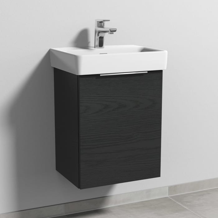 Sanipa 3way Waschtischunterbau für Keramik-Waschtisch Pro S 45 cm, 1 Tür, Anschlag rechts, mit Aufsatzgriff