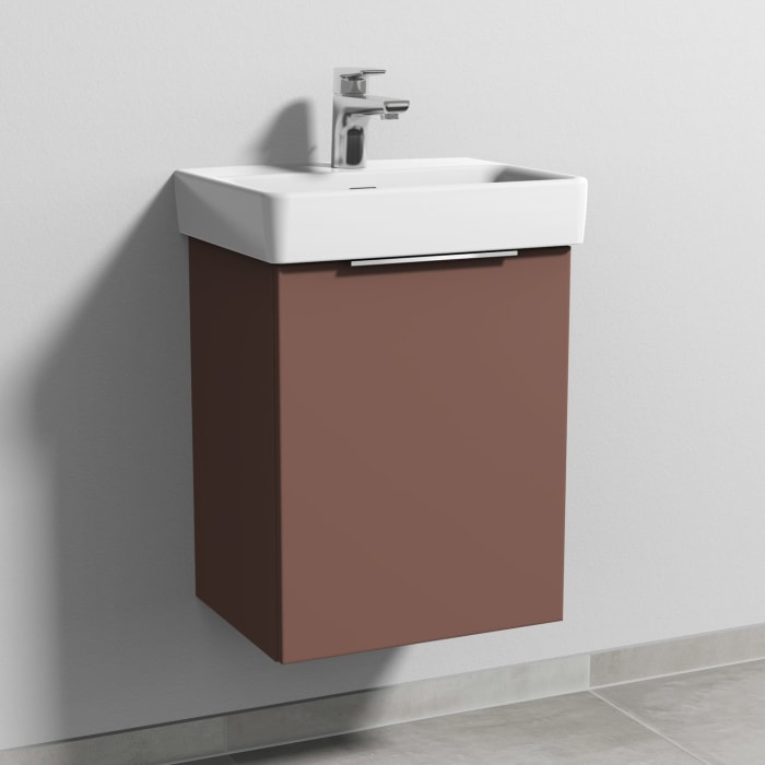 Sanipa 3way Waschtischunterbau für Keramik-Waschtisch Pro S 45 cm, 1 Tür, Anschlag rechts, mit Aufsatzgriff