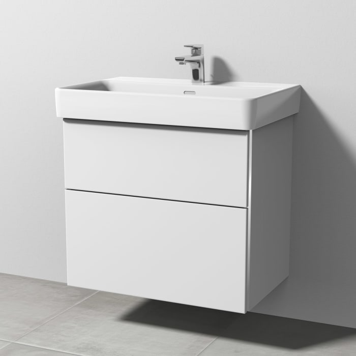 Sanipa 3way Waschtischunterbau für Keramik-Waschtisch Pro S 70 cm, 2 Auszüge mit Griffleisten