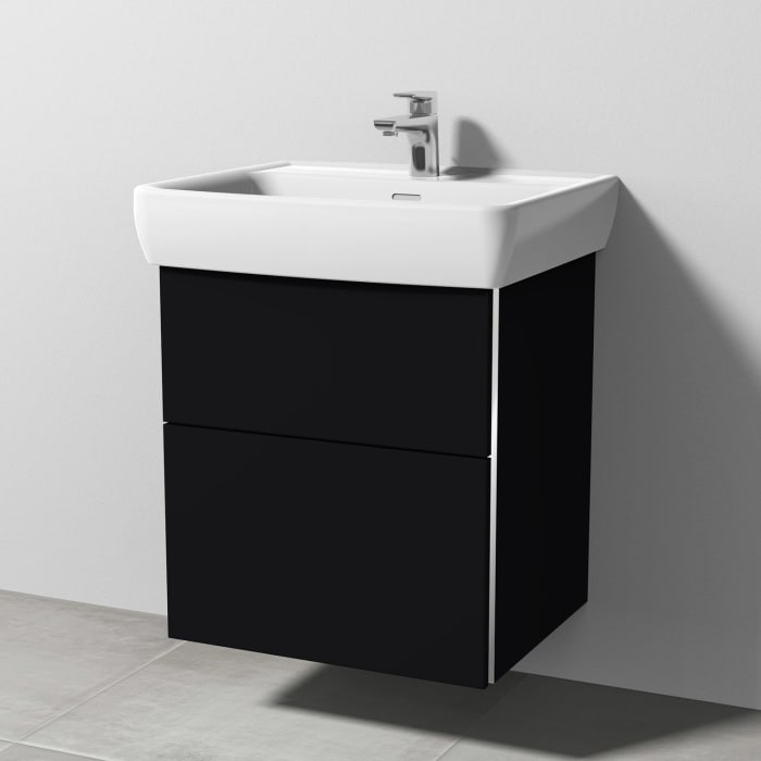 Sanipa 3way Waschtischunterbau für Keramik-Waschtisch Pro A 60 cm, 2 Auszüge mit Griffleisten