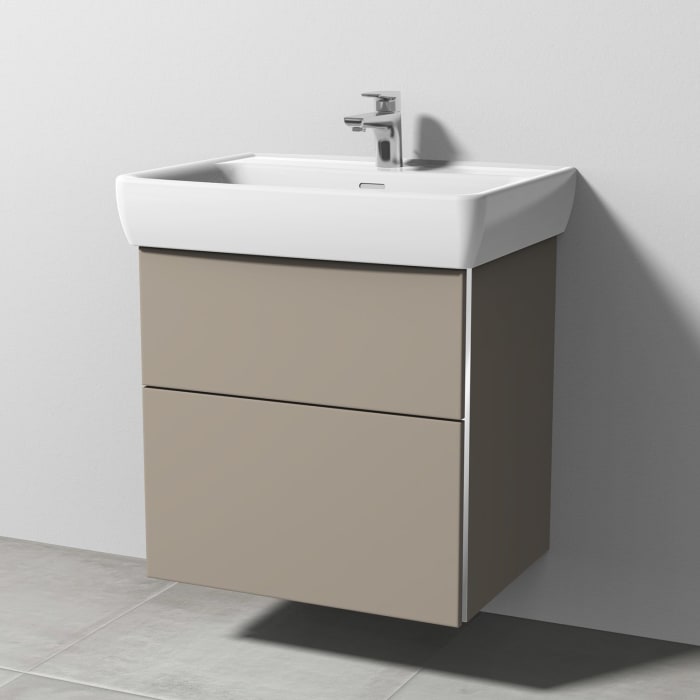 Sanipa 3way Waschtischunterbau für Keramik-Waschtisch Pro A 65 cm, 2 Auszüge mit Griffleisten