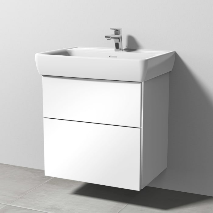 Sanipa 3way Waschtischunterbau für Keramik-Waschtisch Pro A 65 cm, 2 Auszüge mit Griffleisten
