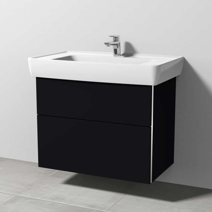 Sanipa 3way Waschtischunterbau für Keramik-Waschtisch Pro A 85 cm, 2 Auszüge mit Griffleisten