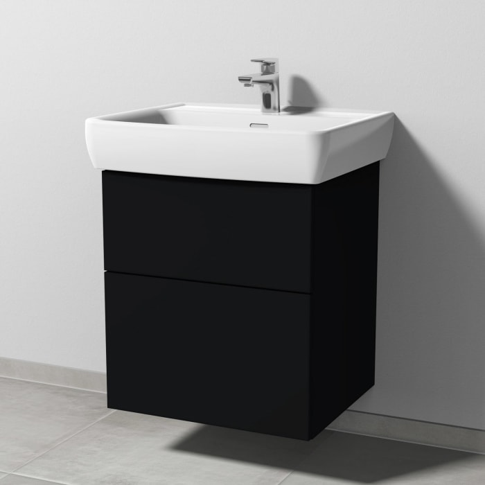 Sanipa 3way Waschtischunterbau für Keramik-Waschtisch Pro A 60 cm, 2 Auszüge mit Push to open