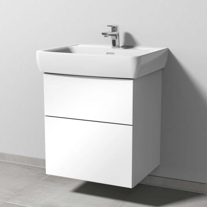 Sanipa 3way Waschtischunterbau für Keramik-Waschtisch Pro A 60 cm, 2 Auszüge mit Push to open