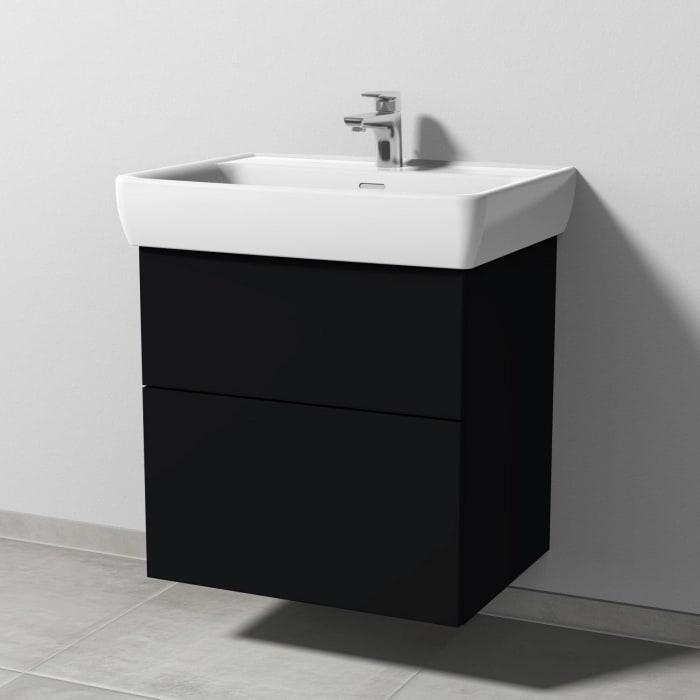 Sanipa 3way Waschtischunterbau für Keramik-Waschtisch Pro A 65 cm, 2 Auszüge mit Push to open