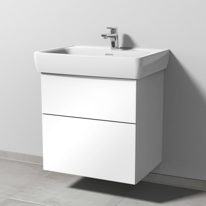 Sanipa 3way Waschtischunterbau für Keramik-Waschtisch Pro A 65 cm, 2 Auszüge mit Push to open