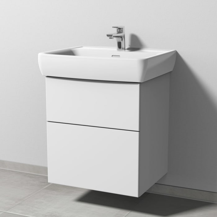 Sanipa 3way Waschtischunterbau für Keramik-Waschtisch Pro A 60 cm, 2 Auszüge mit Push to open