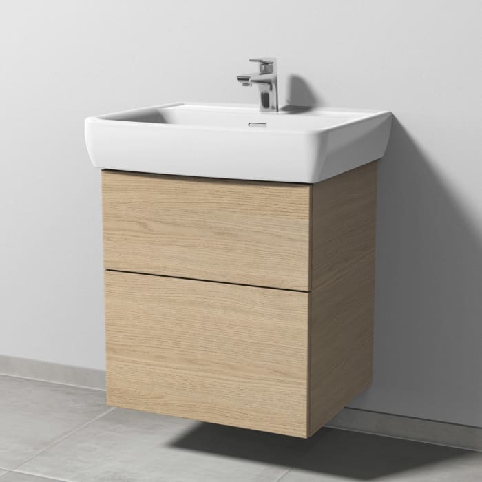 Sanipa 3way Waschtischunterbau für Keramik-Waschtisch Pro A 60 cm, 2 Auszüge mit Push to open