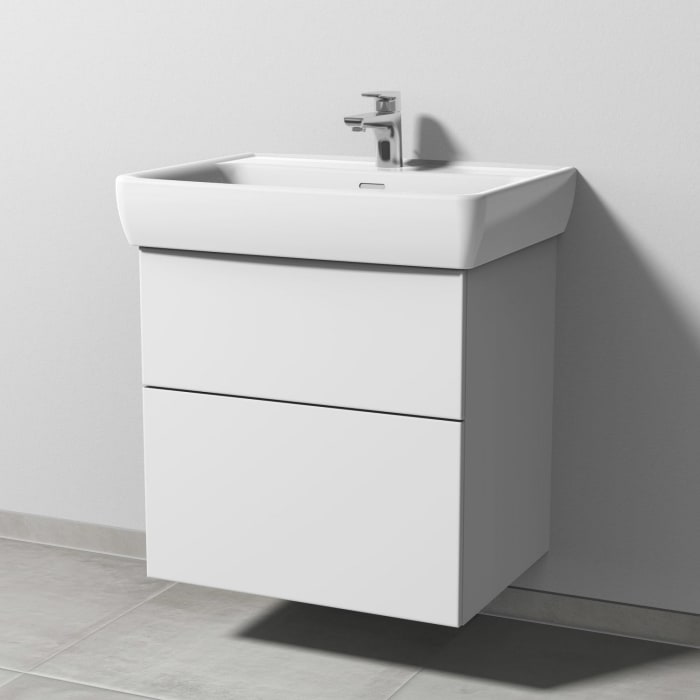 Sanipa 3way Waschtischunterbau für Keramik-Waschtisch Pro A 65 cm, 2 Auszüge mit Push to open