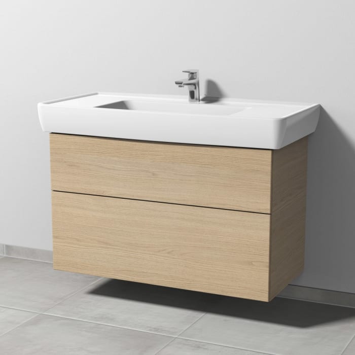 Sanipa 3way Waschtischunterbau für Keramik-Waschtisch Pro A 105 cm, 2 Auszüge mit Push to open