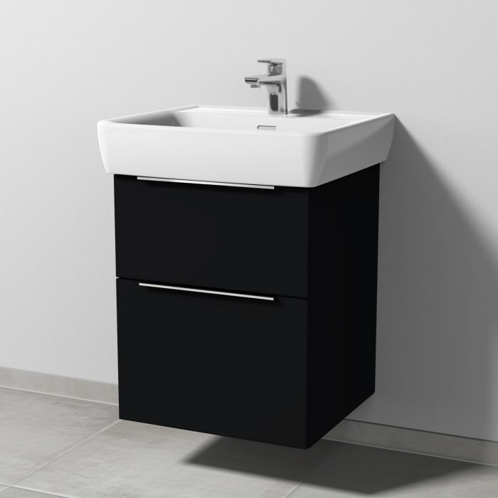 Sanipa 3way Waschtischunterbau für Keramik-Waschtisch Pro A 55 cm, 2 Auszüge mit Aufsatzgriff