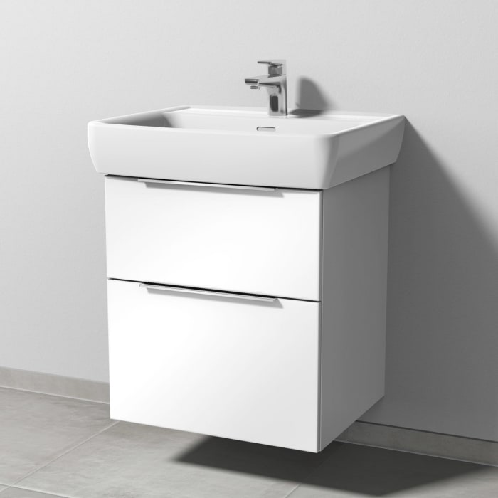 Sanipa 3way Waschtischunterbau für Keramik-Waschtisch Pro A 60 cm, 2 Auszüge mit Aufsatzgriff