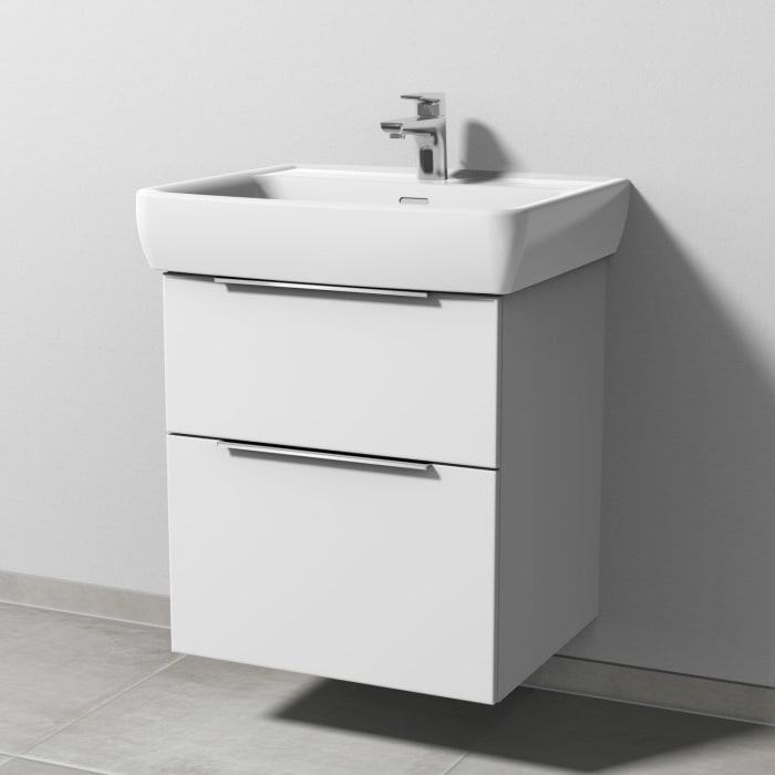 Sanipa 3way Waschtischunterbau für Keramik-Waschtisch Pro A 60 cm, 2 Auszüge mit Aufsatzgriff