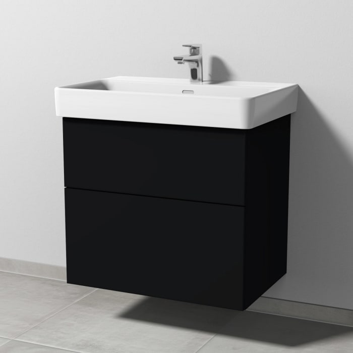 Sanipa 3way Waschtischunterbau für Keramik-Waschtisch Pro S 70 cm, 2 Auszüge mit Push to open