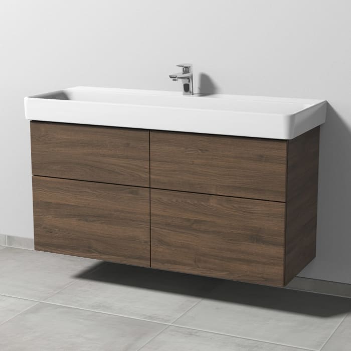 Sanipa 3way Waschtischunterbau für Keramik-Waschtisch Pro S 120 cm, 4 Auszüge mit Push to open