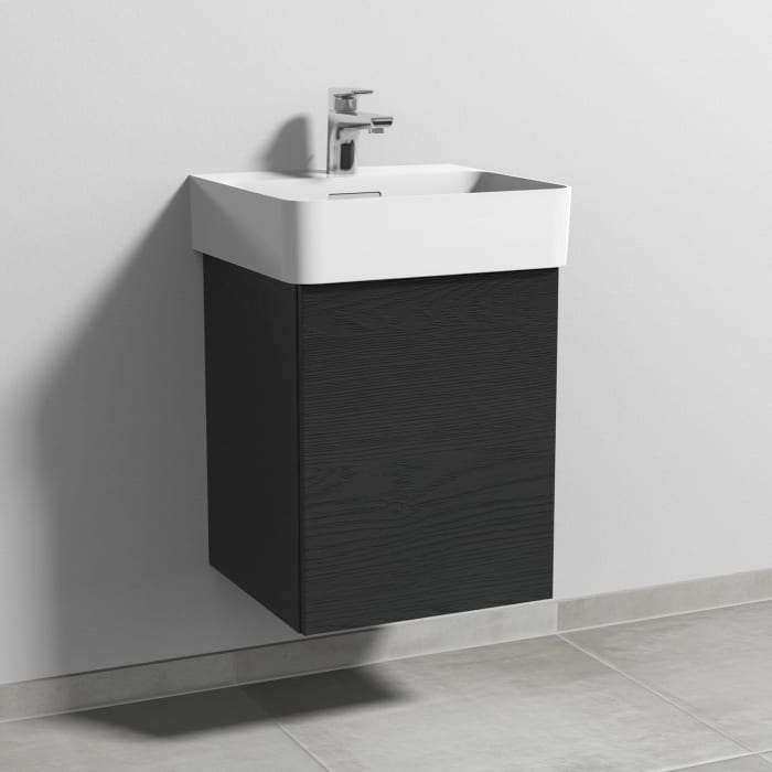 Sanipa 3way Waschtischunterbau für Keramik-Waschtisch Val 45 cm, 1 Tür, Anschlag rechts, mit Push to open