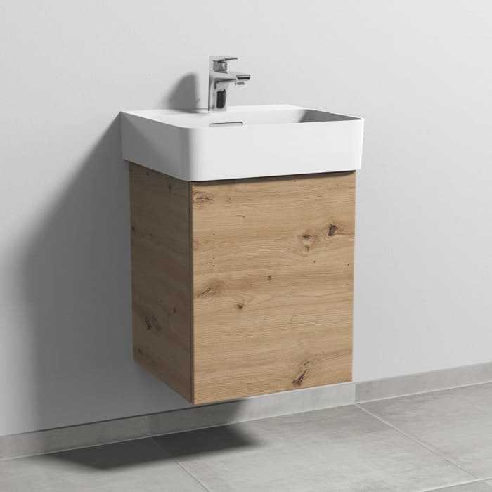 Sanipa 3way Waschtischunterbau für Keramik-Waschtisch Val 45 cm, 1 Tür, Anschlag rechts, mit Push to open