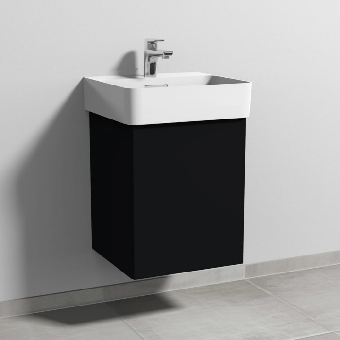 Sanipa 3way Waschtischunterbau für Keramik-Waschtisch Val 45 cm, 1 Tür, Anschlag rechts, mit Push to open