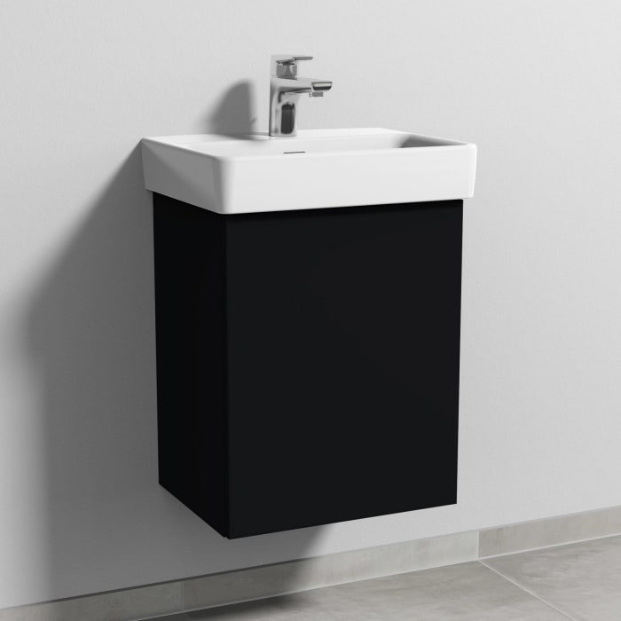 Sanipa 3way Waschtischunterbau für Keramik-Waschtisch Pro S 45 cm, 1 Tür, Anschlag rechts, mit Push to open