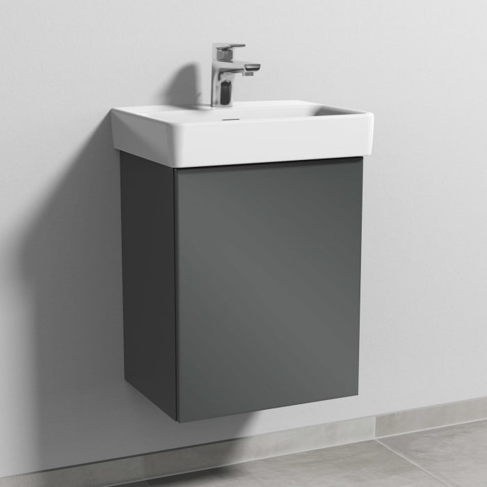 Sanipa 3way Waschtischunterbau für Keramik-Waschtisch Pro S 45 cm, 1 Tür, Anschlag rechts, mit Push to open