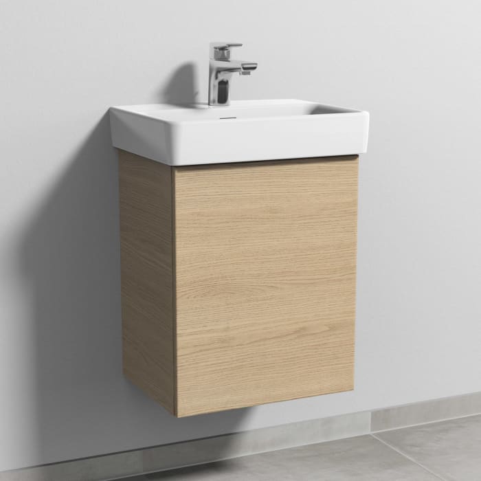 Sanipa 3way Waschtischunterbau für Keramik-Waschtisch Pro S 45 cm, 1 Tür, Anschlag rechts, mit Push to open