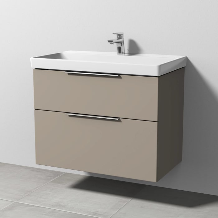 Sanipa 3way Waschtischunterbau für Keramik-Waschtisch Avento 80 cm, 2 Auszüge mit Aufsatzgriff