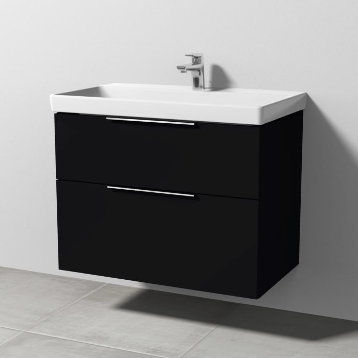 Sanipa 3way Waschtischunterbau für Keramik-Waschtisch Avento 80 cm, 2 Auszüge mit Aufsatzgriff