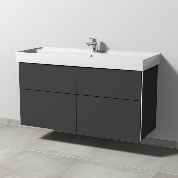 Sanipa 3way Waschtischunterbau für Keramik-Waschtisch Collaro 120 cm, 4 Auszüge mit Griffleisten