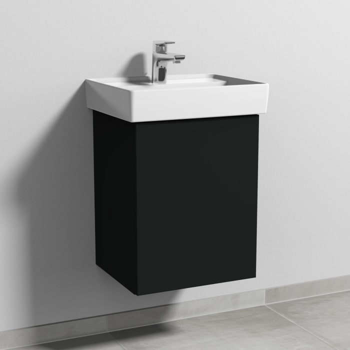 Sanipa 3way Waschtischunterbau für Keramik-Waschtisch Collaro 45 cm, 1 Tür, Anschlag rechts, mit Push to open