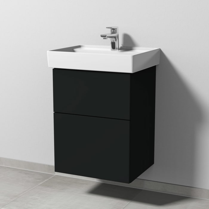 Sanipa 3way Waschtischunterbau für Keramik-Waschtisch Collaro 50 cm, 2 Auszüge mit Push to open