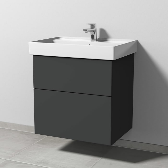 Sanipa 3way Waschtischunterbau für Keramik-Waschtisch Collaro 65 cm, 2 Auszüge mit Push to open