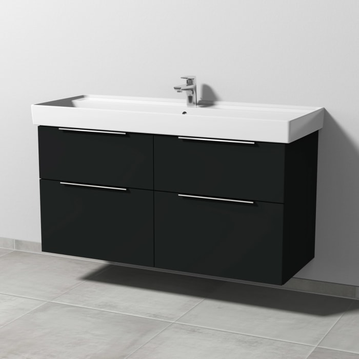 Sanipa 3way Waschtischunterbau für Keramik-Waschtisch Collaro 120 cm, 4 Auszüge mit Aufsatzgriff