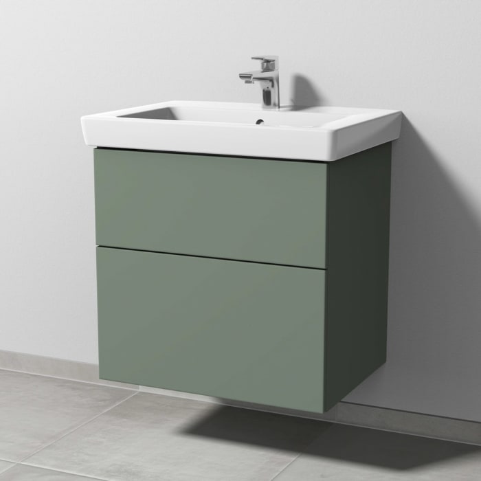 Sanipa 3way Waschtischunterbau für Keramik-Waschtisch Subway 2.0 65 cm, 2 Auszüge mit Push to open