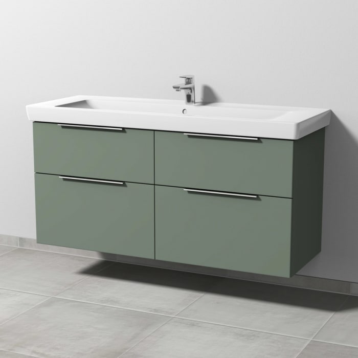 Sanipa 3way Waschtischunterbau für Keramik-Waschtisch Subway 2.0 130 cm, 4 Auszüge mit Aufsatzgriff