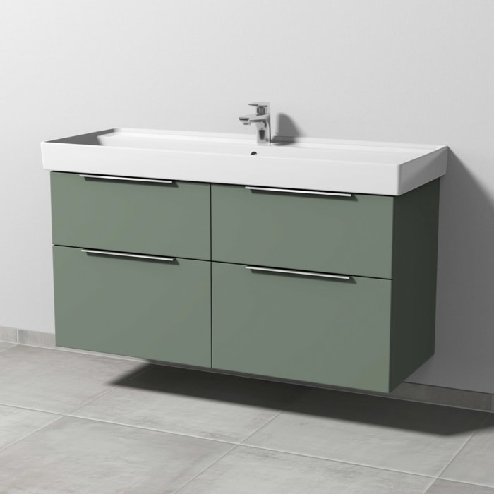 Sanipa 3way Waschtischunterbau für Keramik-Waschtisch Collaro 120 cm, 4 Auszüge mit Aufsatzgriff