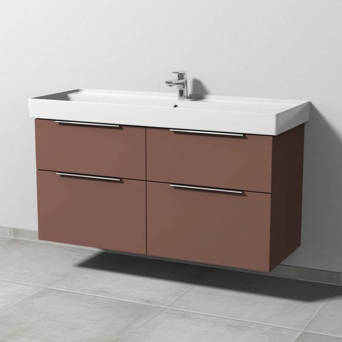 Sanipa 3way Waschtischunterbau für Keramik-Waschtisch Collaro 120 cm, 4 Auszüge mit Aufsatzgriff