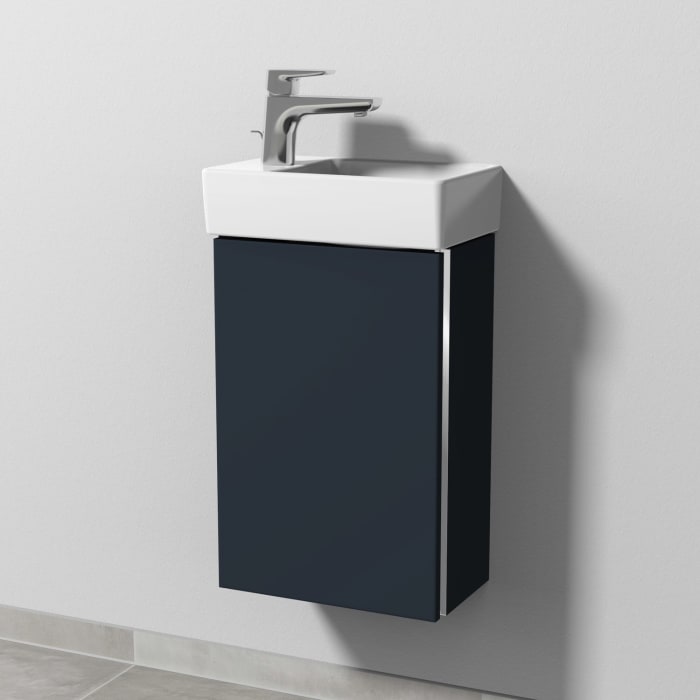 Sanipa 3way Waschtischunterbau für Keramik-Waschtisch Avento 36 cm, 1 Tür, Anschlag links, mit Griffleiste