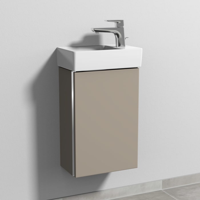Sanipa 3way Waschtischunterbau für Keramik-Waschtisch Avento 36 cm, 1 Tür, Anschlag rechts, mit Griffleiste