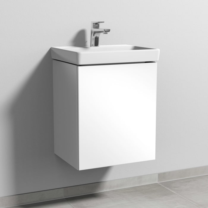 Sanipa 3way Waschtischunterbau für Keramik-Waschtisch Avento 45 cm, 1 Tür, Anschlag rechts, mit Push to open