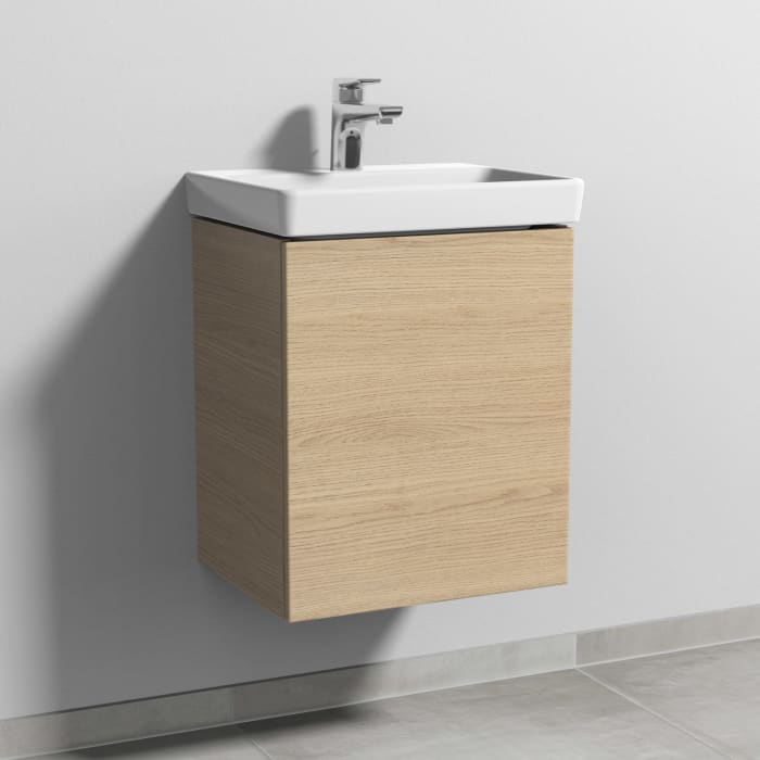 Sanipa 3way Waschtischunterbau für Keramik-Waschtisch Avento 45 cm, 1 Tür, Anschlag rechts, mit Push to open